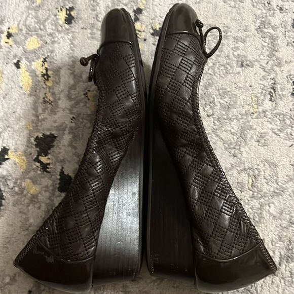 Cole Haan Nike Air brown wedge rounded toe shoes 8 - Picture 3 of 7